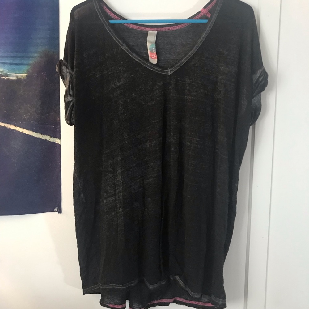 Soft gray Free People top